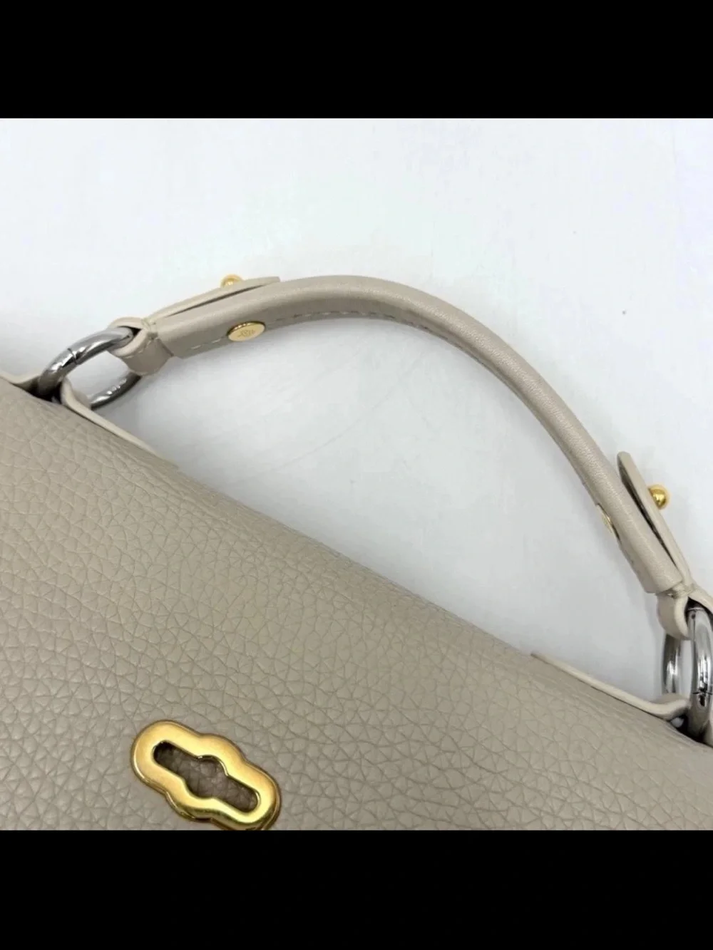 Mulberry Small Neutral Pebble Leather Satchel with Gold Hardware